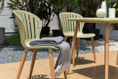 Nassau Side Chair In Sage Green Social Plastic® - 2pc