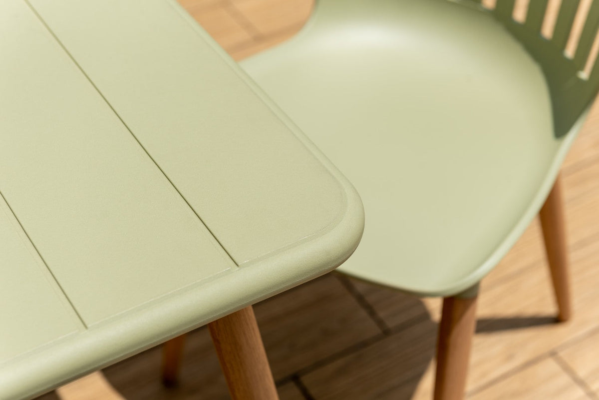 Nassau Side Chair In Sage Green Social Plastic® - 2pc