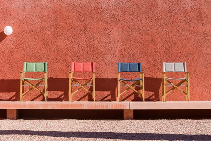 Zircon Teak Director Chair ‚Äì Red - 1 Piece